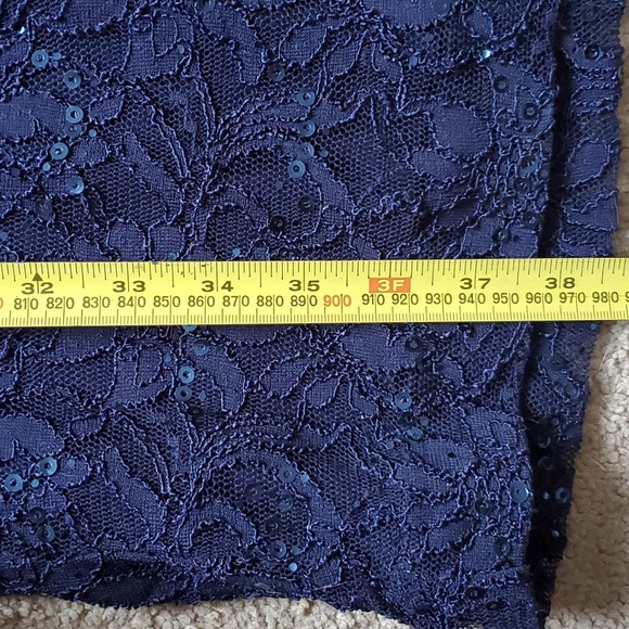 Women's Ralph Lauren Navy Blue Midi Dress Size 4 Fits size M - Picture 12 of 13